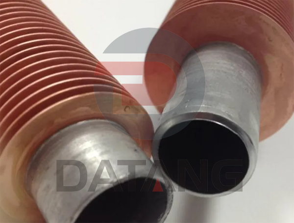 Laser welded copper finned tube