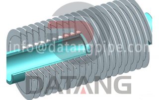 Spiral wound finned tube
