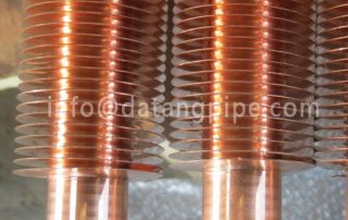 Copper extruded finned tube