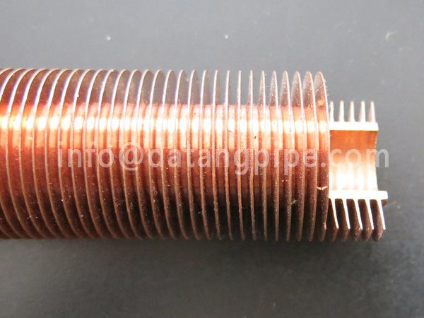 Copper extruded finned tube