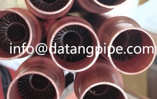 Internally finned tube for heat exchanger