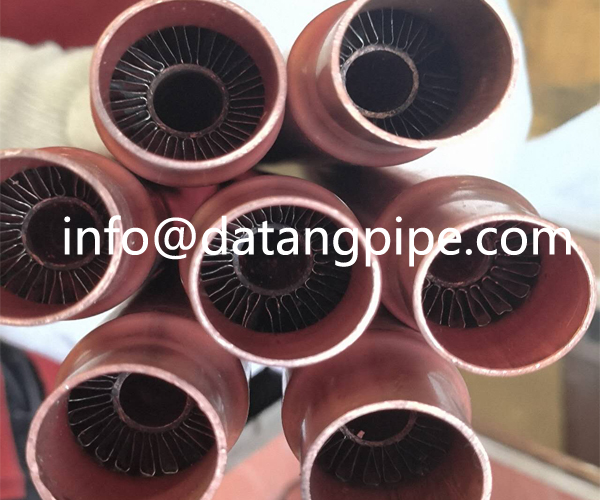 Internally finned tube for heat exchanger