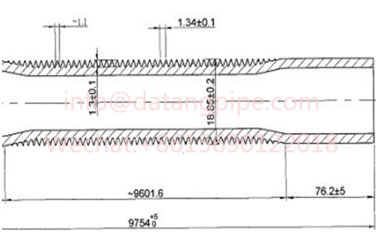 Low fin tube drawing-info@datangpipe.com Low fin tube drawing