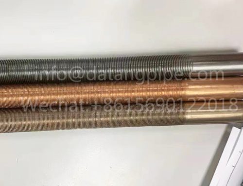Integral threaded low fin tubes for heat exchanger