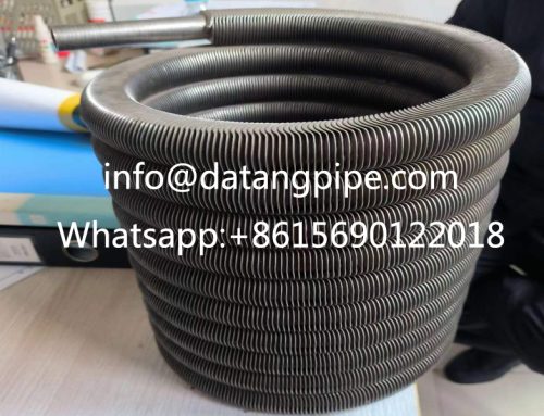 304 316L stainless steel spiral 32mm laser welded fin tube chemical heat exchange equipment