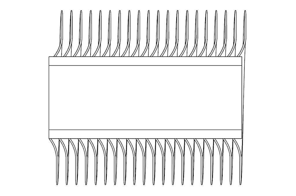 Wavy Form Fin Tubes drawing Wavy Form Fin Tubes drawing