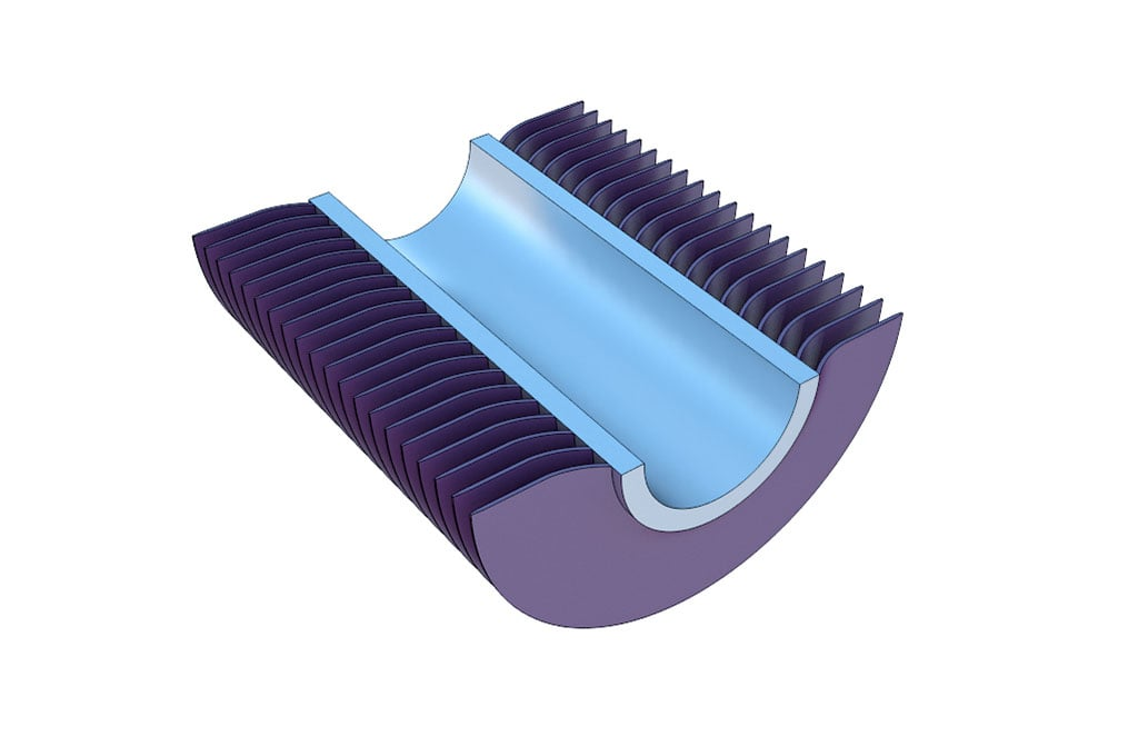 Wavy Form Fin Tubes drawing Wavy Form Fin Tubes