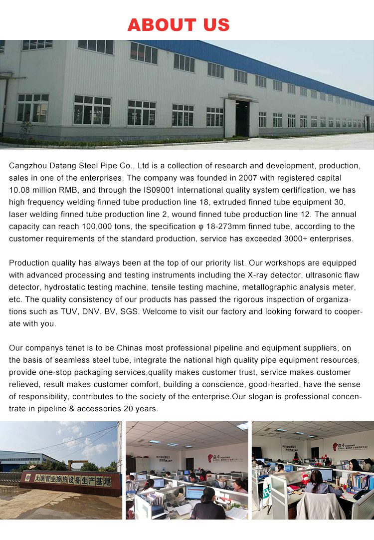 Datang fin tube and heat exchanger factory