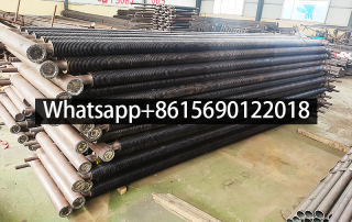 Spiral fin tube radiator for strawberry greenhouse in winter